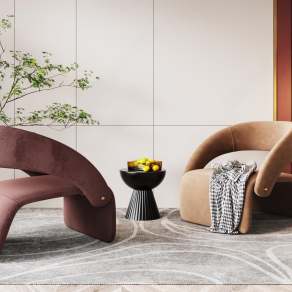 BAXTER现代单人沙发3D模型下载